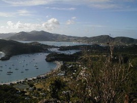 English Harbour and Falmouth Harbour on Antigua (picture Frederik Ramm)