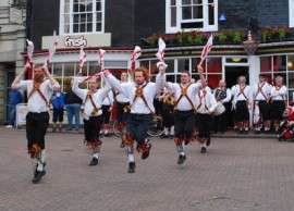 Morris dancers outside the Pump House in Brighton Lanes (picture william / geograph.org.uk)