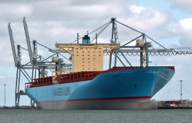 Emma Maersk, one of the world's largest container ships (picture Nils Jepsen)