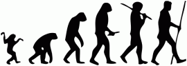 Simplified scheme of human evolution, it does not try to be trustworthy, but a symbol of this process (picture José-Manuel Benitos)